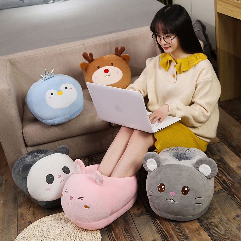 Kawaii Big Feet Warm Slippers