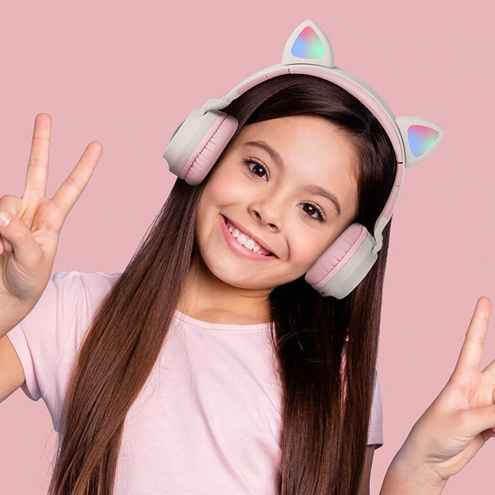 kawaii cat headphones bluetooth wireless